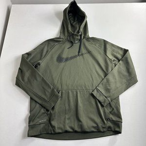 Nike Therma-Fit Swoosh Training Hoodie Men’s Size XL 839100-325 Green Basketball